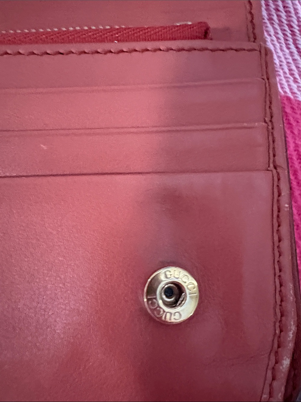 Gucci Guccissima  like a peach color Signature Continental Wallet Rehab wallet - Picture 7 of 11